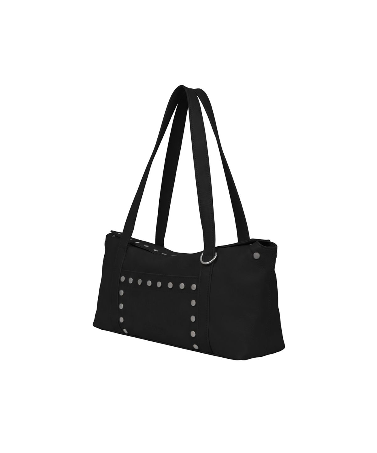 파시온(PASION) 플랫 스터드 숄더백_블랙 Flat Stud Shoulder Bag_Black