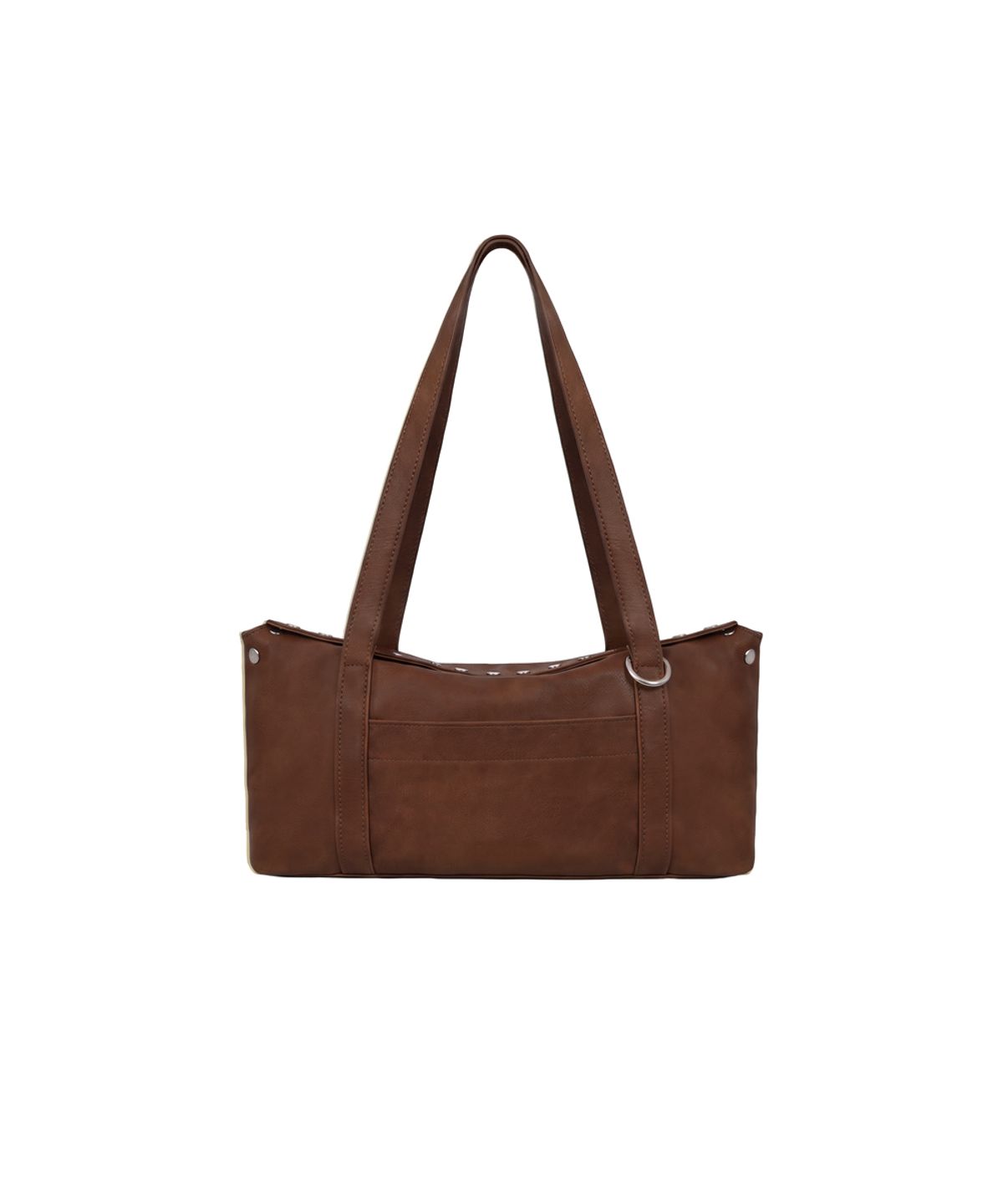 파시온(PASION) 플랫 스터드 숄더백_브라운 Flat Stud Shoulder Bag_Brown
