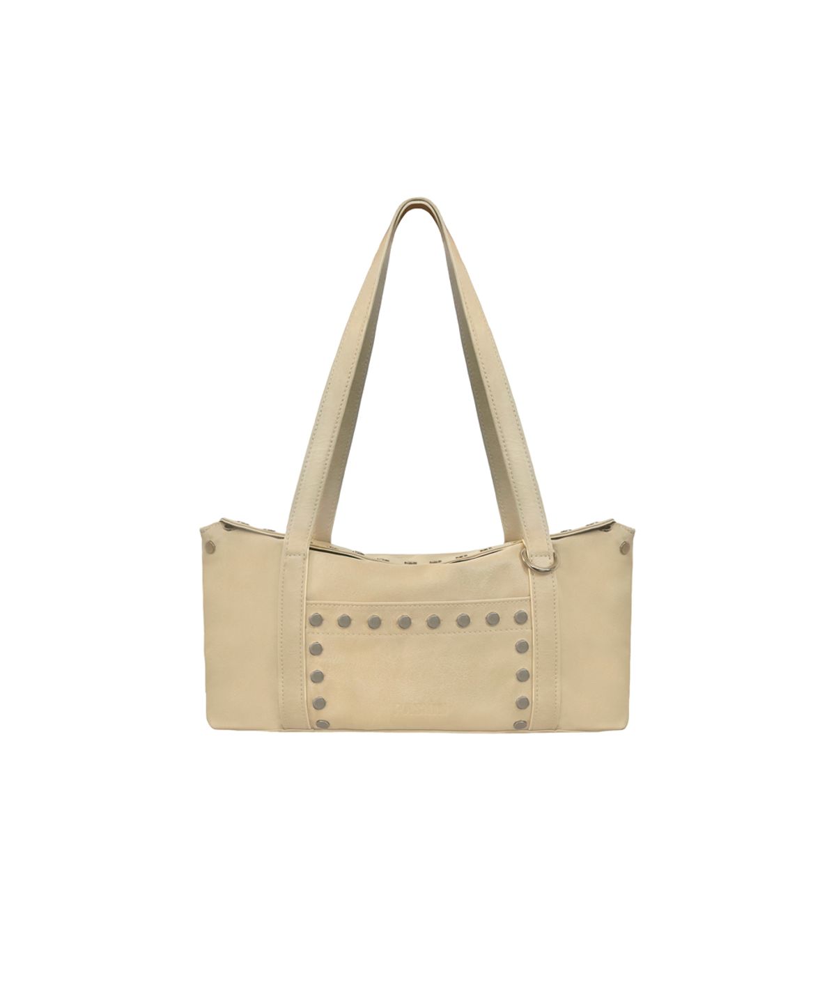 파시온(PASION) 플랫 스터드 숄더백_버터 Flat Stud Shoulder Bag_ Butter