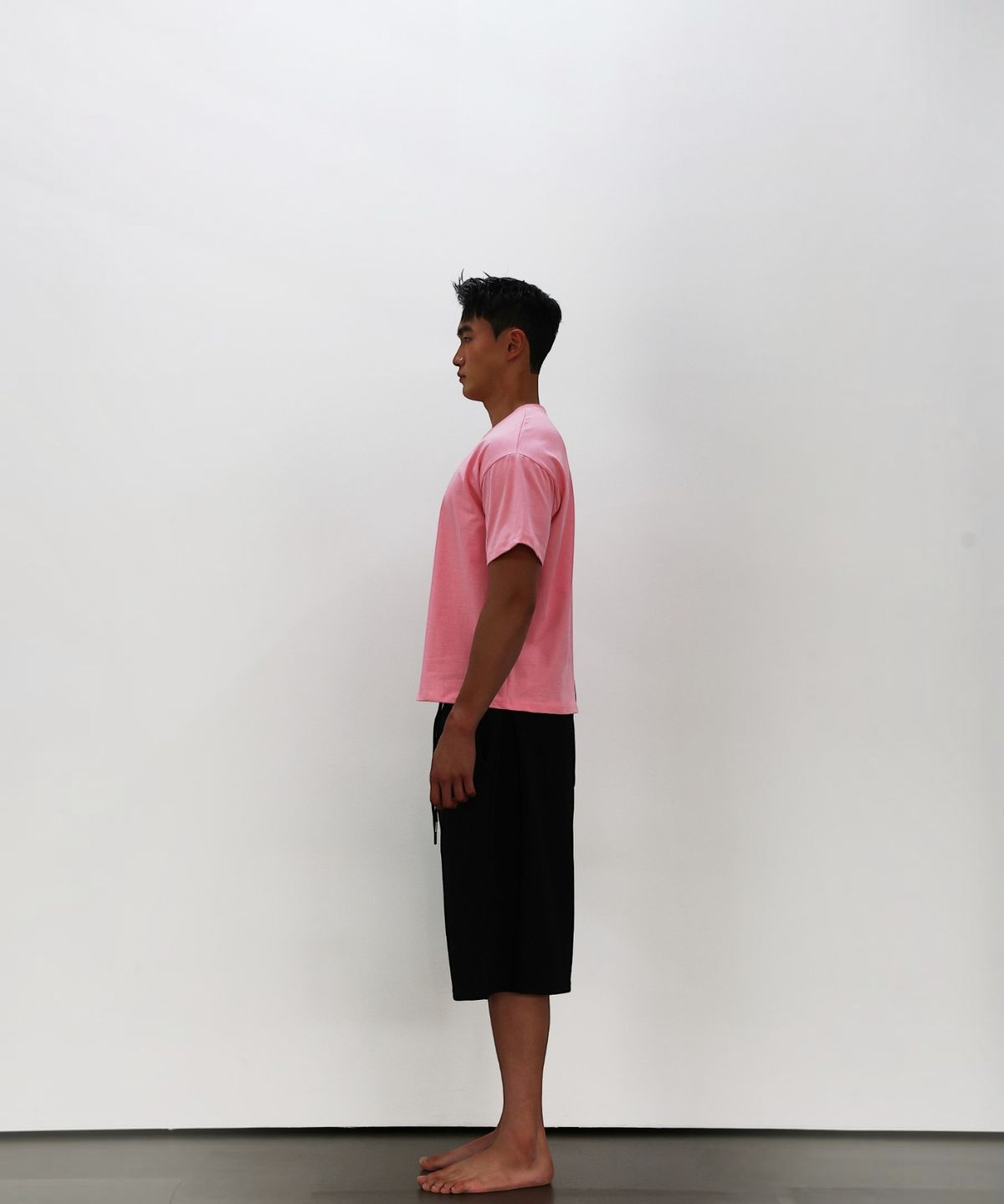 엑세스(XX) XX Back Slit Crop Over Short Sleeve T-shirt Pink