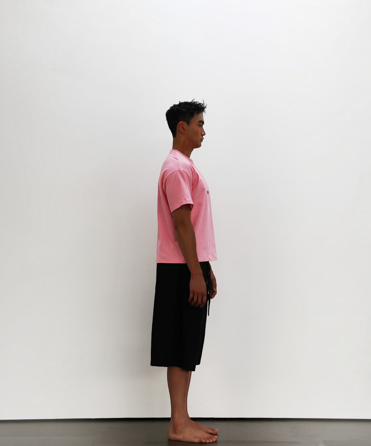 엑세스(XX) XX Back Slit Crop Over Short Sleeve T-shirt Pink