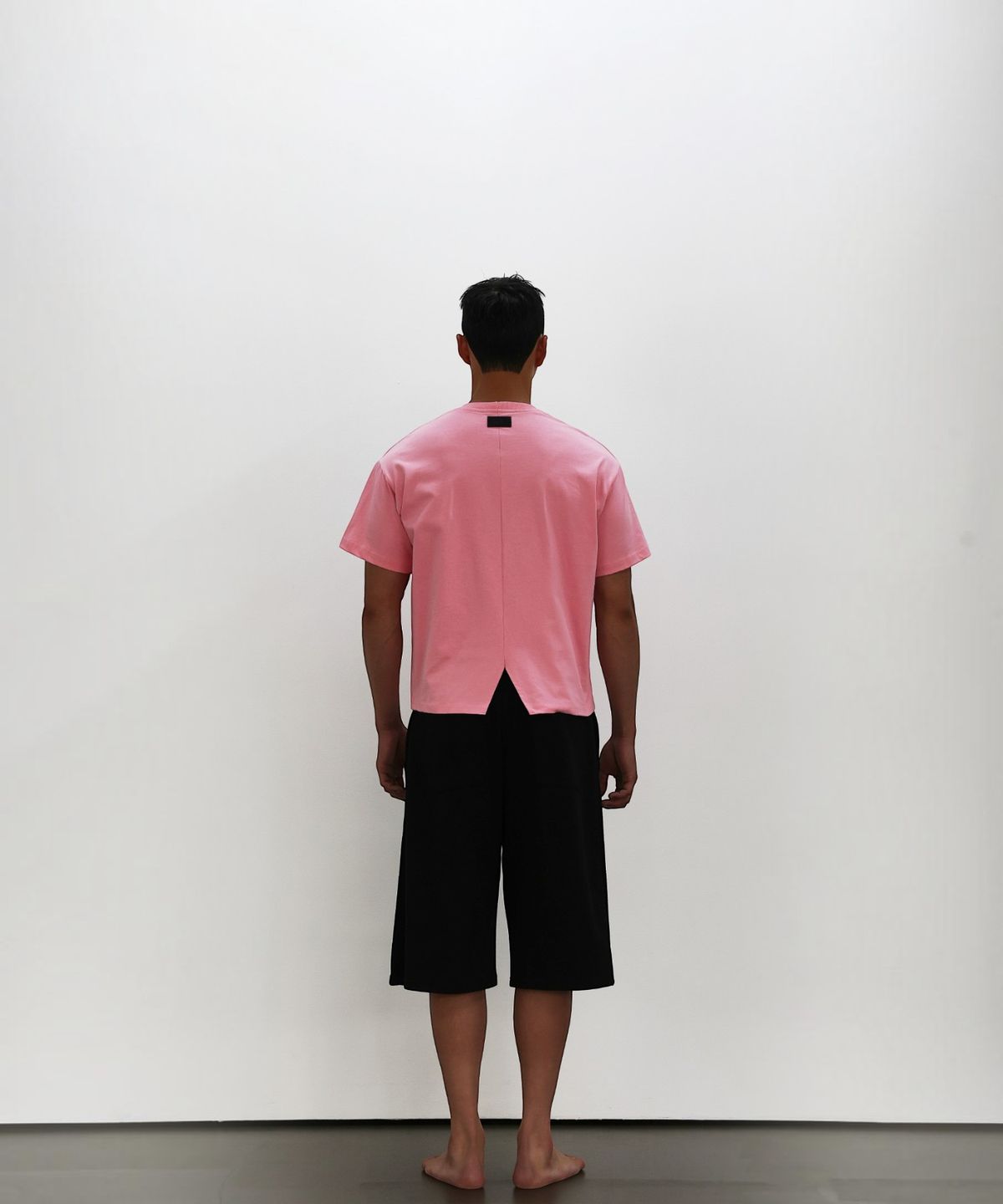 엑세스(XX) XX Back Slit Crop Over Short Sleeve T-shirt Pink