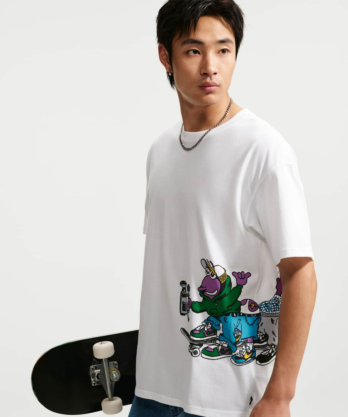 나이키(NIKE) SB 스케이트보딩 티셔츠 M - 화이트 / IM4431-100