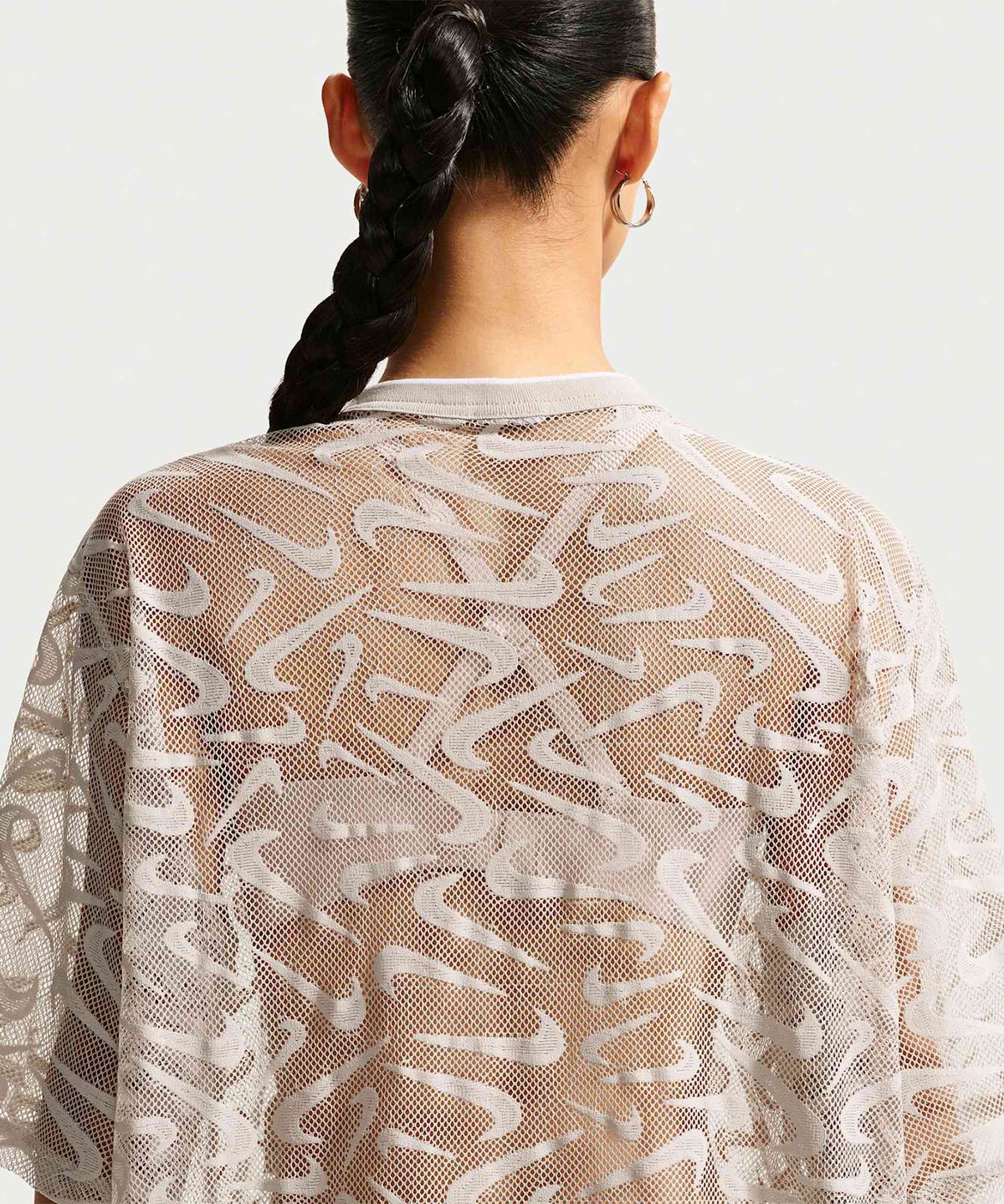 나이키(NIKE) 스포츠웨어 칠 레이스 오버사이즈 저지 W - 크림 II:라이트 본:화이트 / IM8388-236