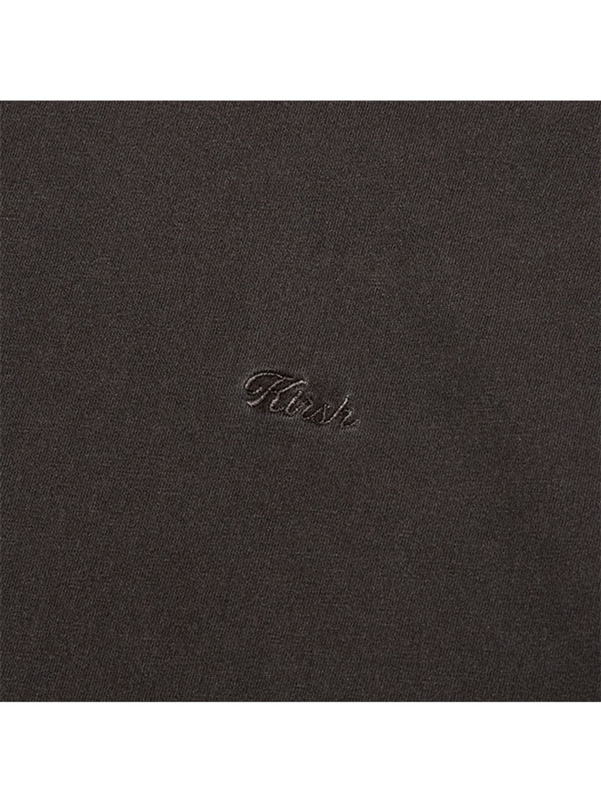 키르시(KIRSH) 하프 오프숄더 허리 스트링 티셔츠 [차콜]