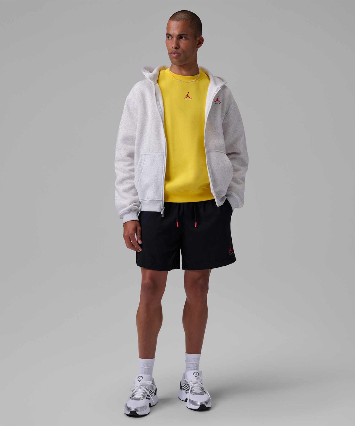 나이키(NIKE) 조던 브루클린 7인치 플리스 쇼츠 M - 블랙:유니버시티 레드 / IM9208-010