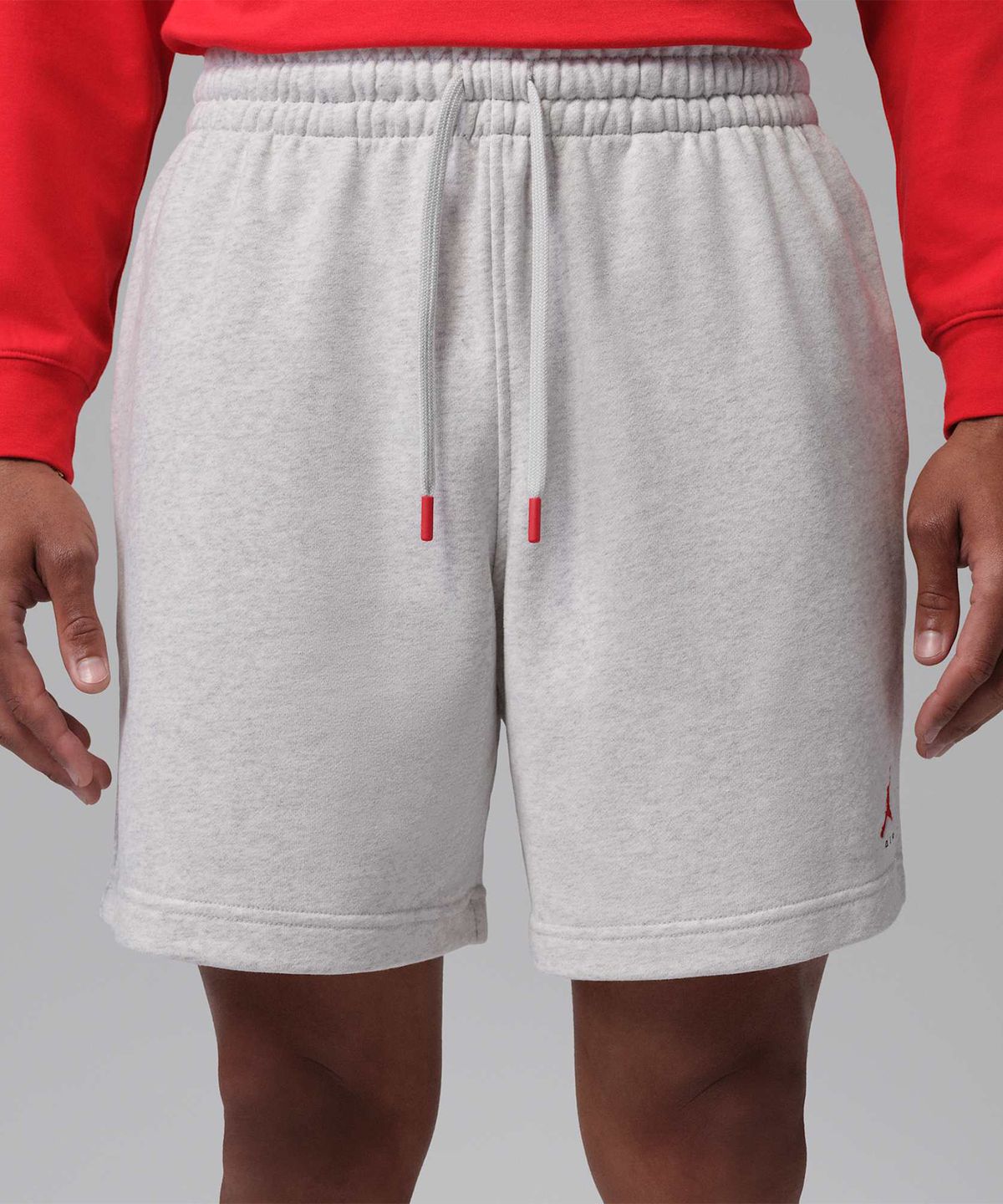 나이키(NIKE) 조던 브루클린 7인치 플리스 쇼츠 M - 뉴트럴 그레이:헤더:유니버시티 레드 / IM9208-054