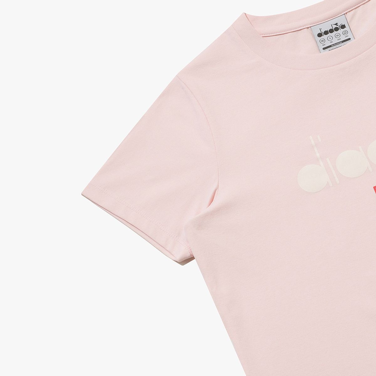 디아도라(diadora) 에어텍스 로고 반팔 티셔츠 LIGHT PINK