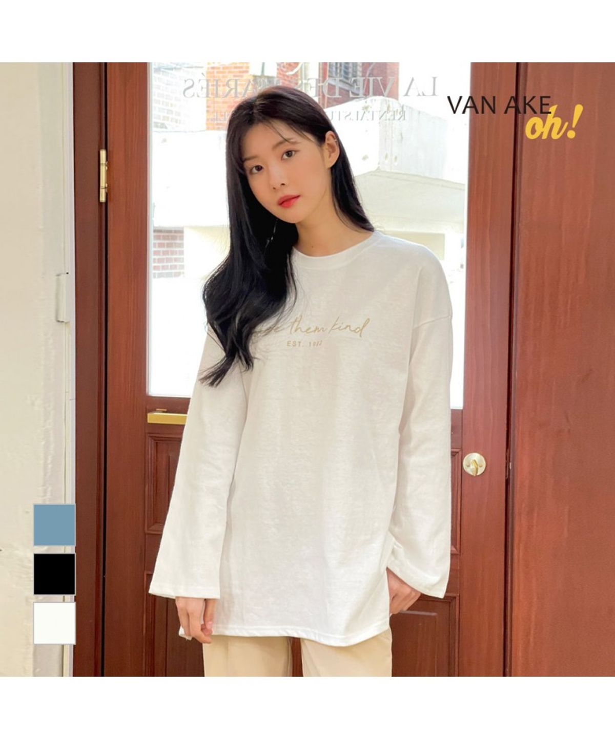 반에이크(VANAKE) 1982 트임 티셔츠_OB12TSME13Z