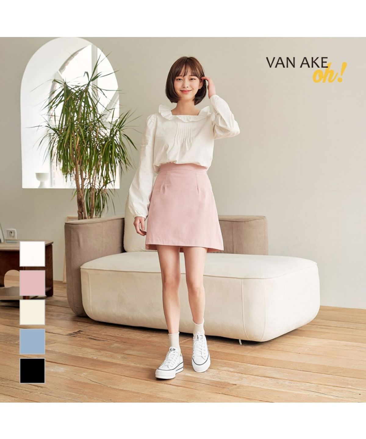 반에이크(VANAKE) 에이오 미니 스커트_OB13SKME06Z