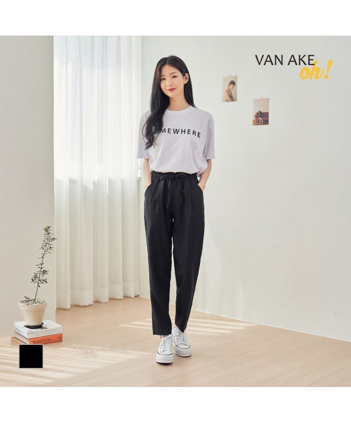 반에이크(VANAKE) 피온 스트라이프 밴딩 팬츠_OB13SLME02Z