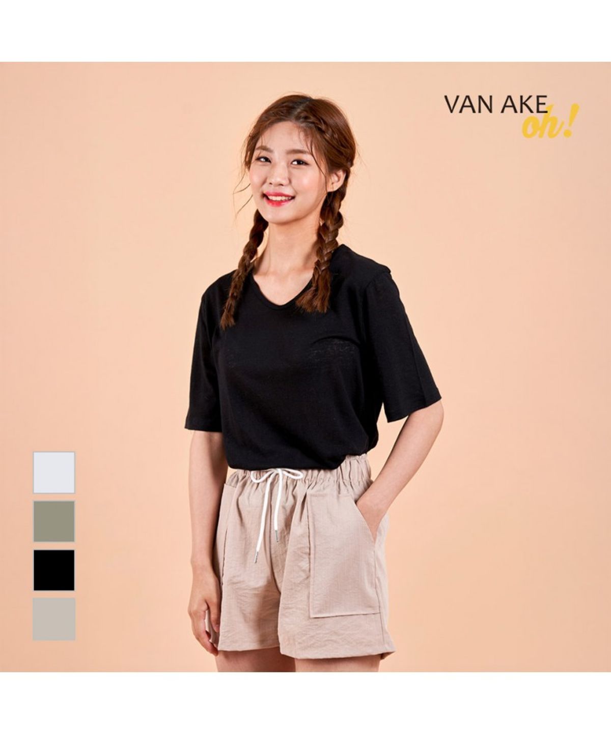 반에이크(VANAKE) 린넨 티셔츠_OA95TSM116Z