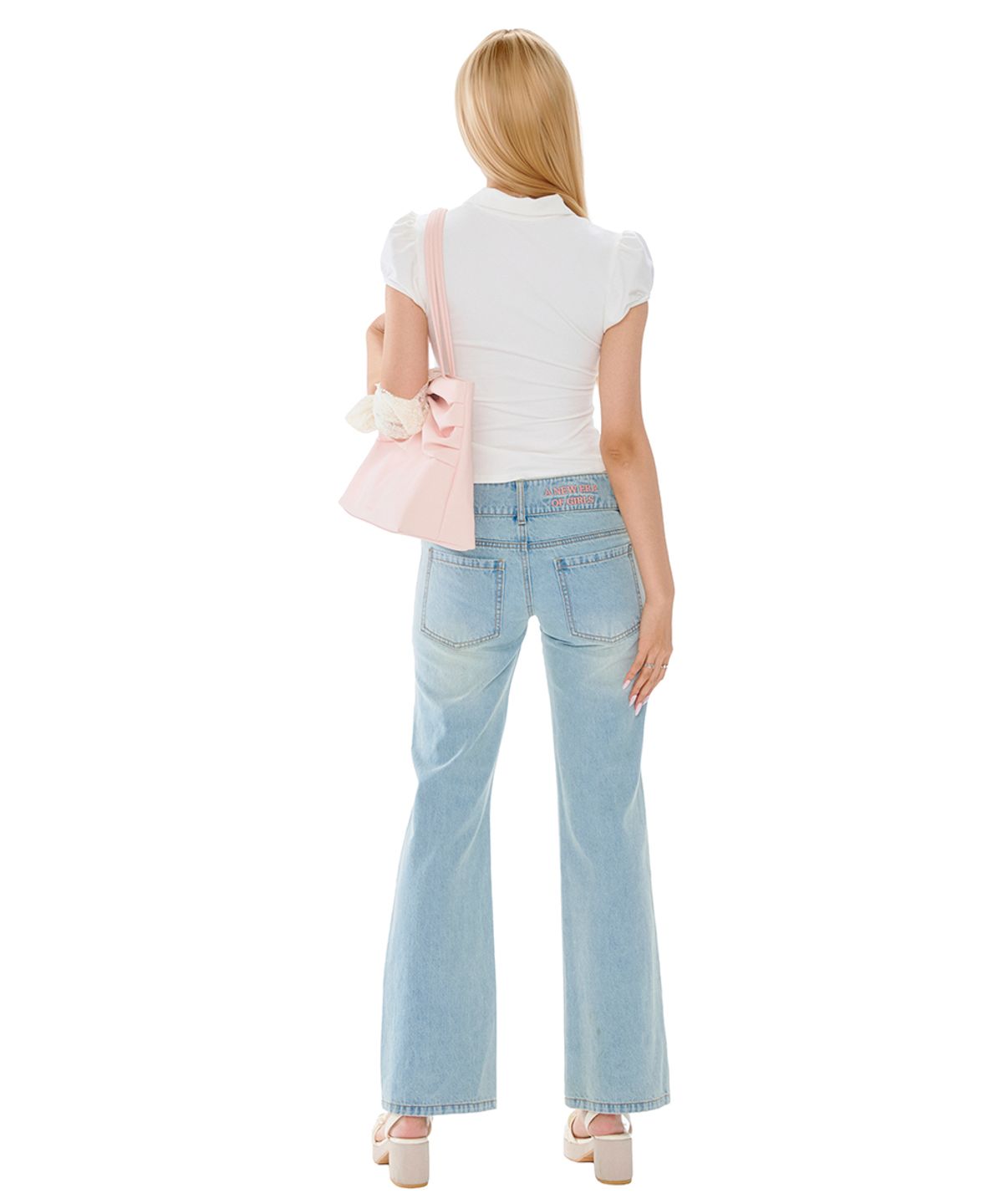 포어링(FORUSRING) Double star damaged jeans (blue)