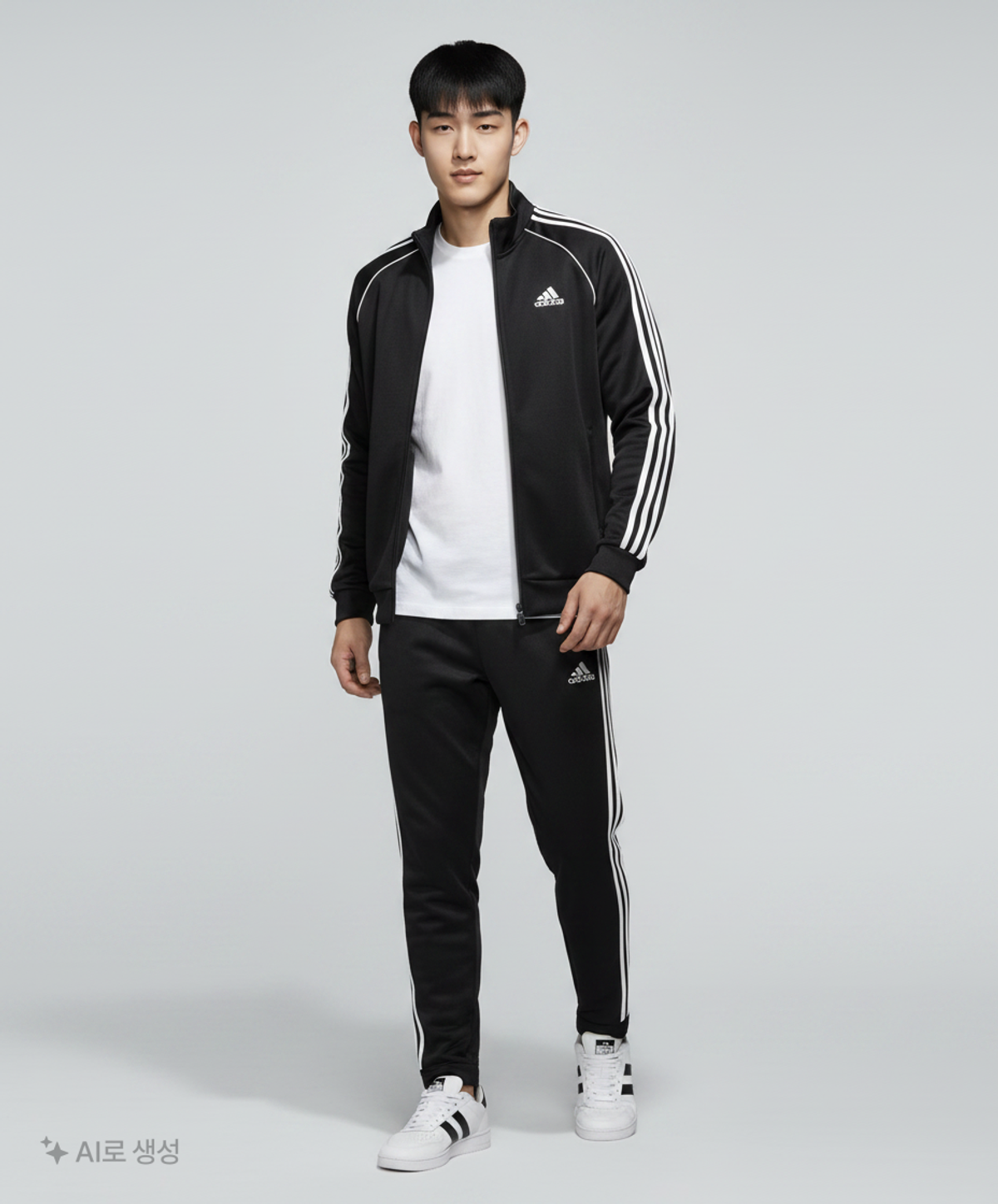 아디다스(ADIDAS) 3S 트랙수트 세트 - 블랙 / GK9651 L