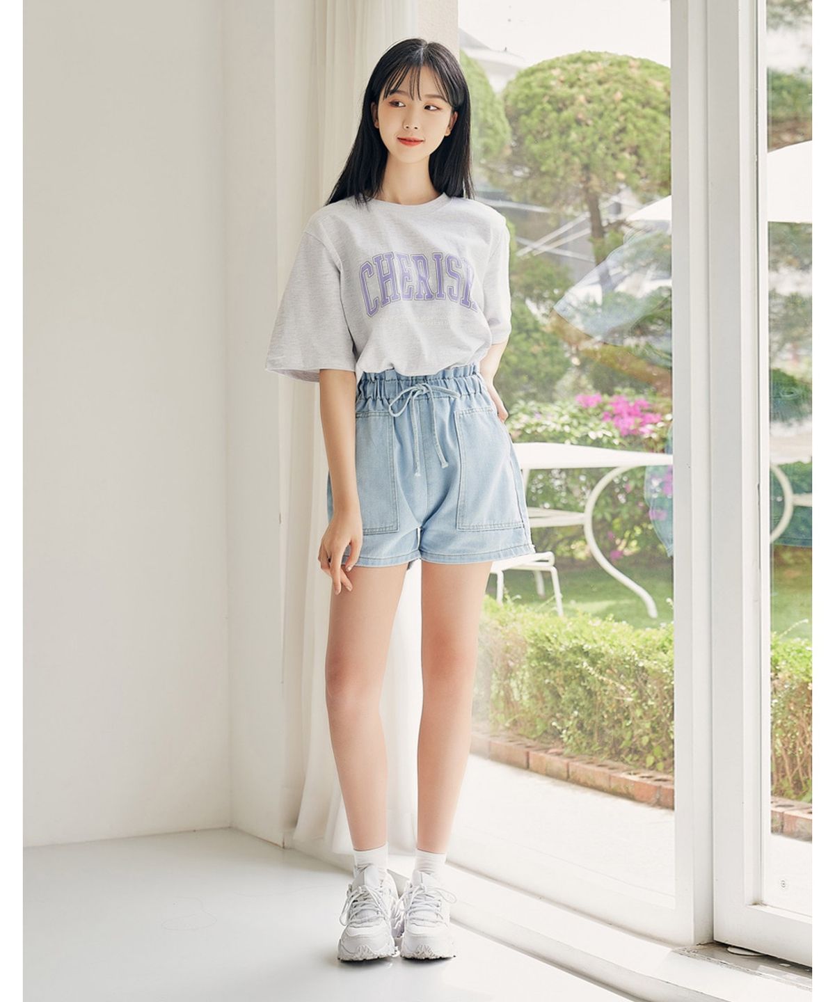 반에이크(VANAKE) 데니스 밴딩 숏팬츠_OB14DNME09Z