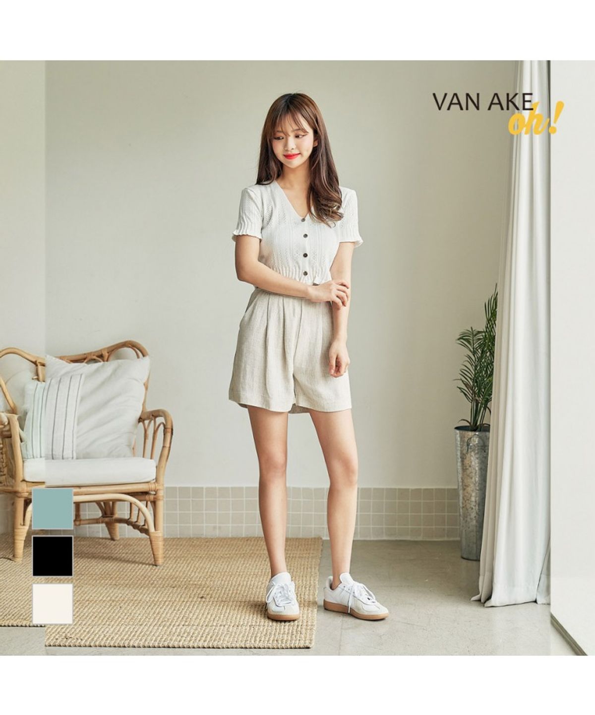 반에이크(VANAKE) 코엔 린넨 숏팬츠_OB14SLME20Z