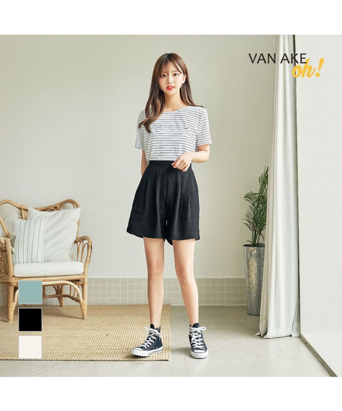 반에이크(VANAKE) 코엔 린넨 숏팬츠_OB14SLME20Z