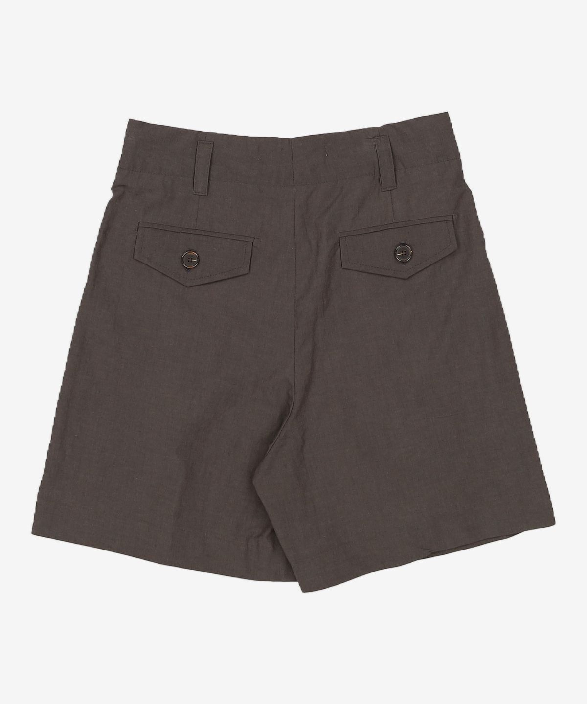 어센틱워드로브(AUTHENTIC WARDROBE) 백포켓 투턱 하프 팬츠 S