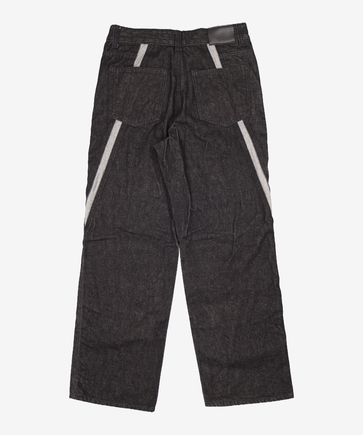 애드오프(ADDOFF) WAVE CURL LINE WIDE DENIM PANTS BLACK 48