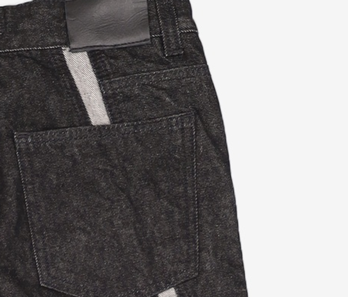 애드오프(ADDOFF) WAVE CURL LINE WIDE DENIM PANTS BLACK 48