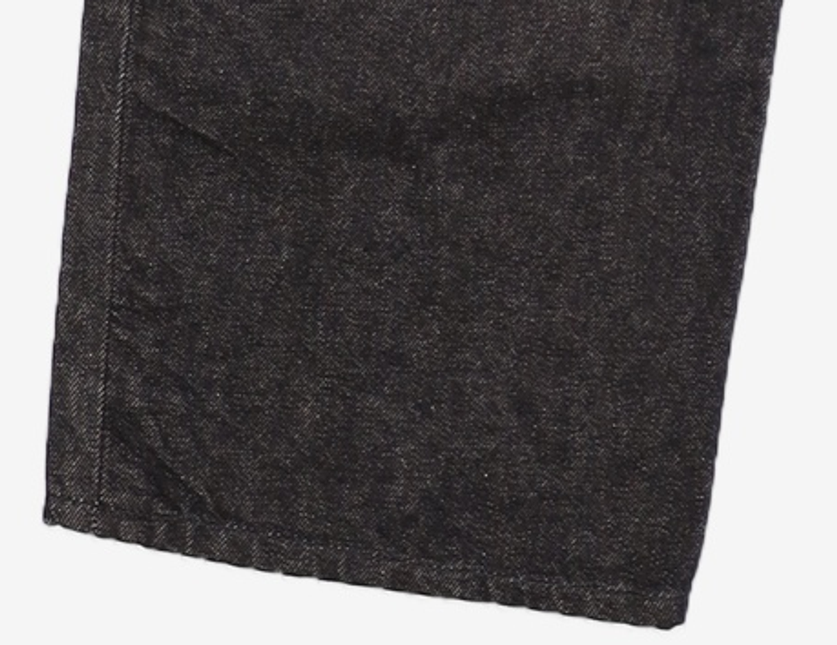 애드오프(ADDOFF) WAVE CURL LINE WIDE DENIM PANTS BLACK 48