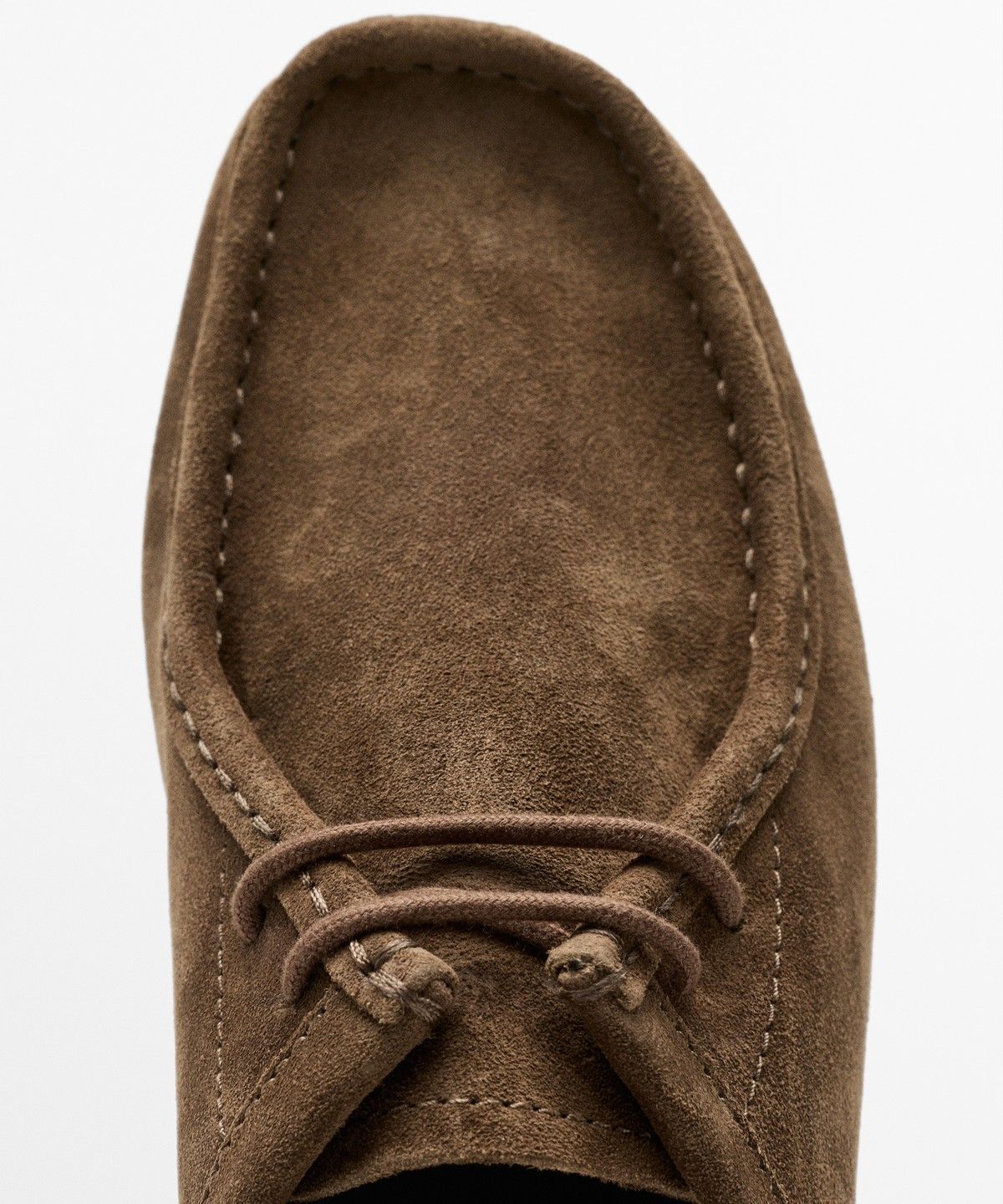 마시모두띠(MASSIMO DUTTI) 스티치 디테일 가죽 스플릿 스웨이드 슈즈