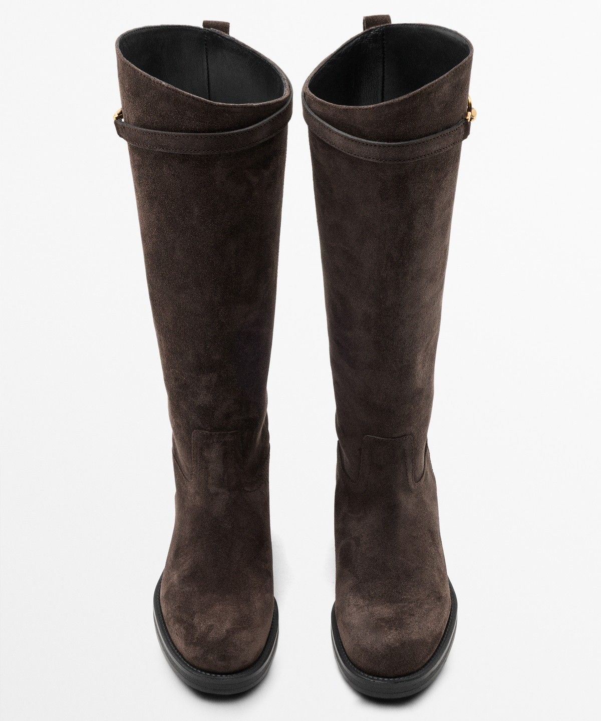 마시모두띠(MASSIMO DUTTI) 오일드 스플릿 스웨이드 승마 부츠
