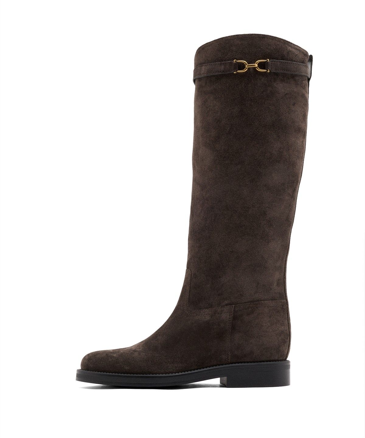 마시모두띠(MASSIMO DUTTI) 오일드 스플릿 스웨이드 승마 부츠