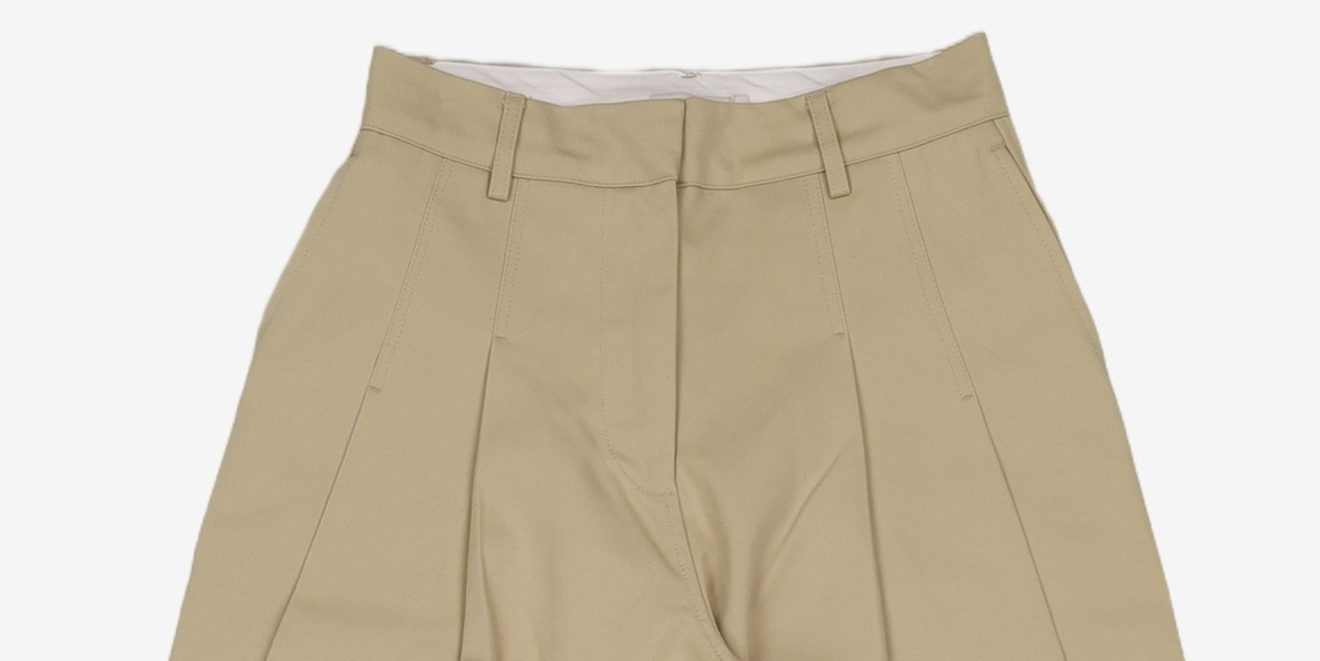 기준(KIJUN) Curved Seam Wide Pants Beige S