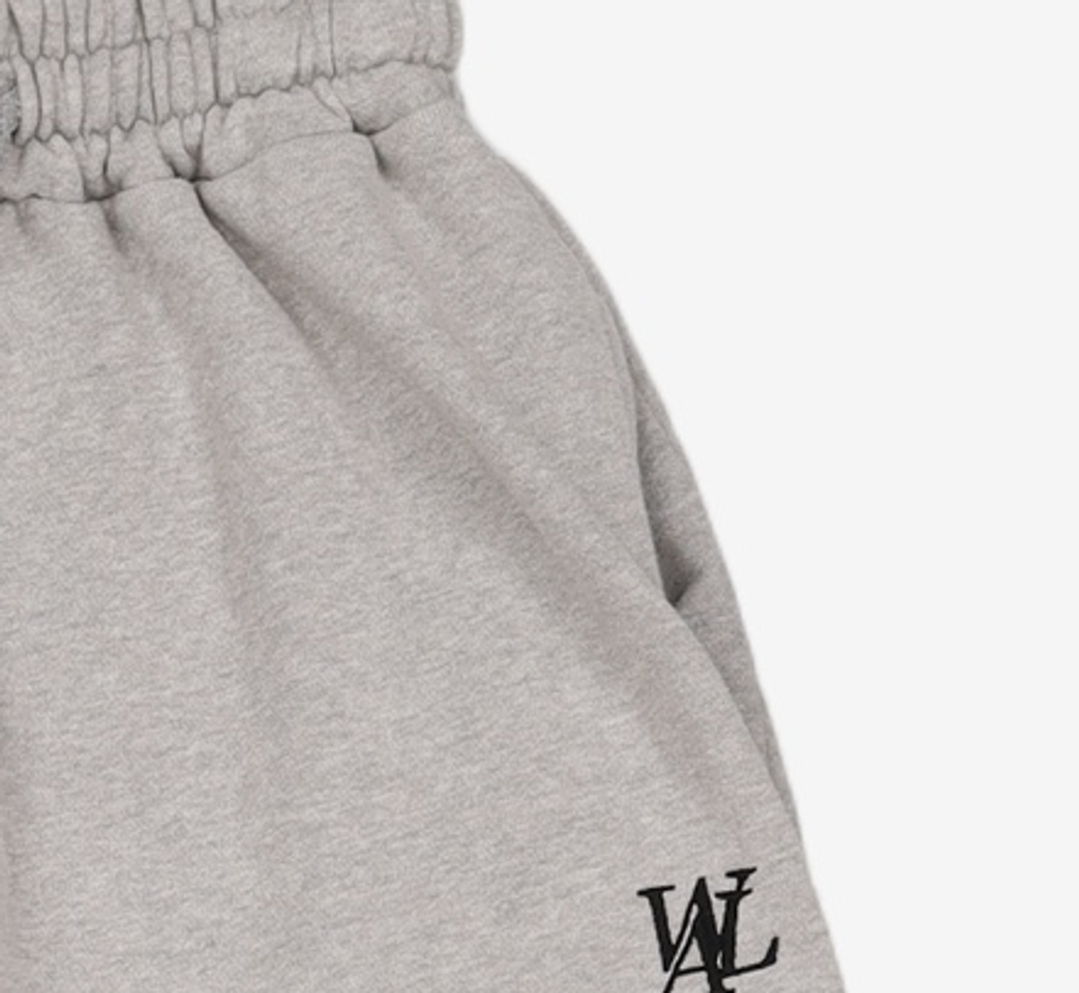 우알롱(WOOALONG) Signature jogger pants - LIGHT GREY M