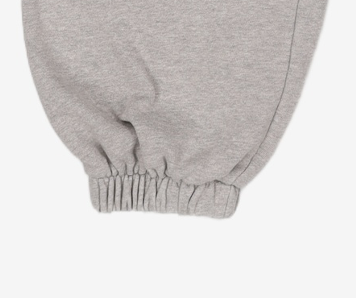 우알롱(WOOALONG) Signature jogger pants - LIGHT GREY M