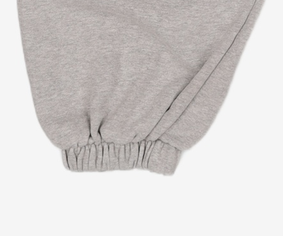 우알롱(WOOALONG) Signature jogger pants - LIGHT GREY M