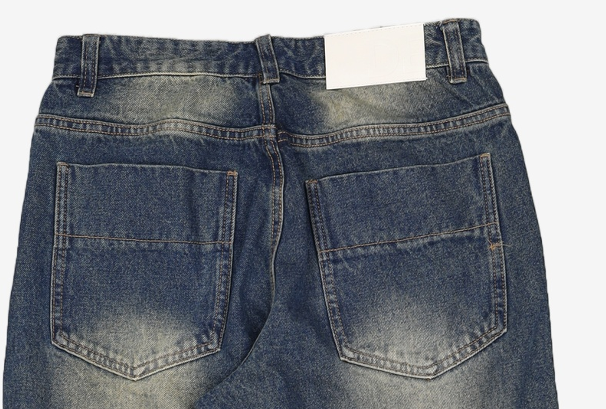 데케트(DECET) Mid Rise Wide Jeans DCPT027BlueSide 30