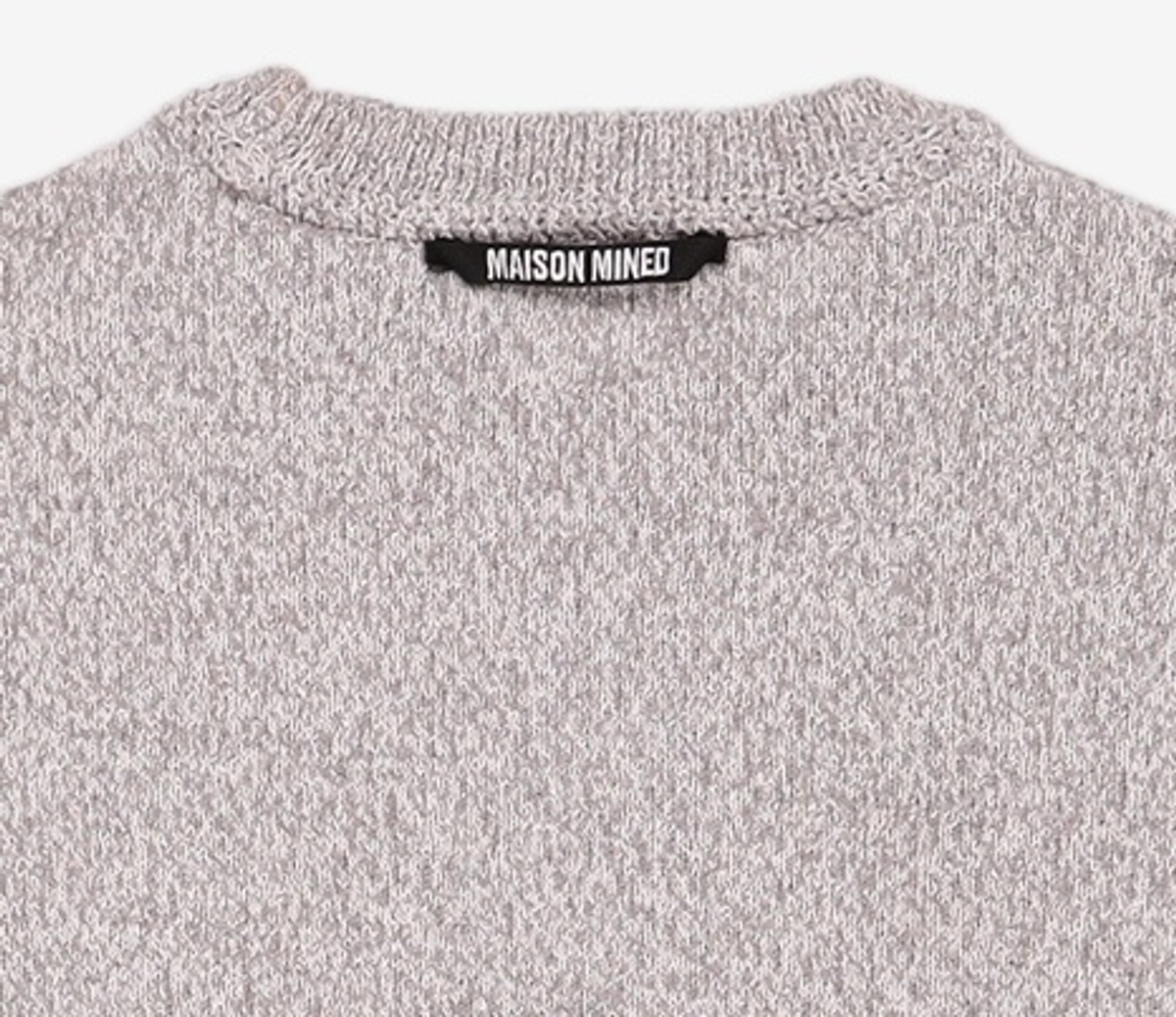 메종미네드(MAISON MINED) DOODLE HEART HALF KNIT GREY M