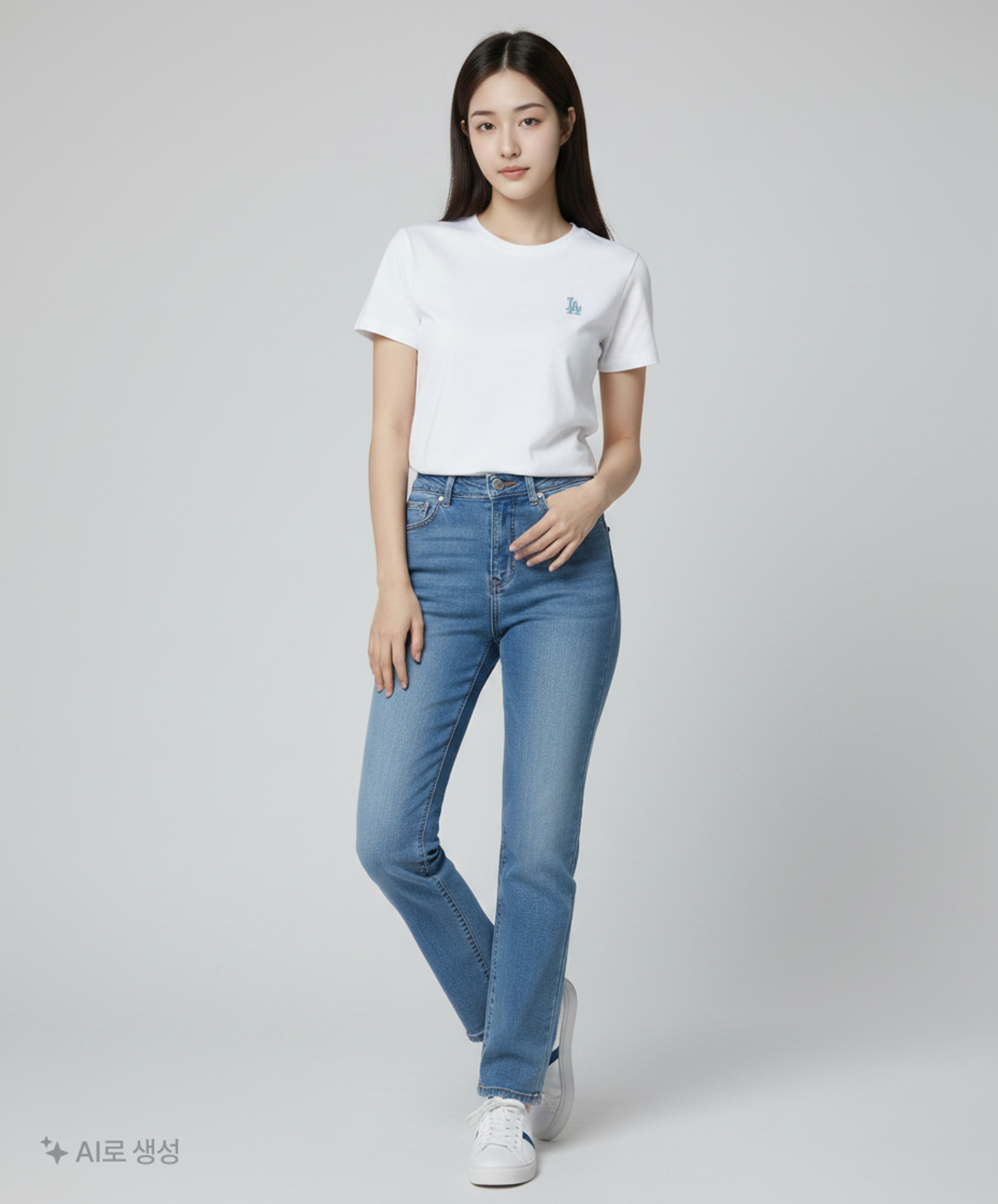 엠엘비(MLB) 베이직 스몰로고 반팔 티셔츠 LA (White) XS