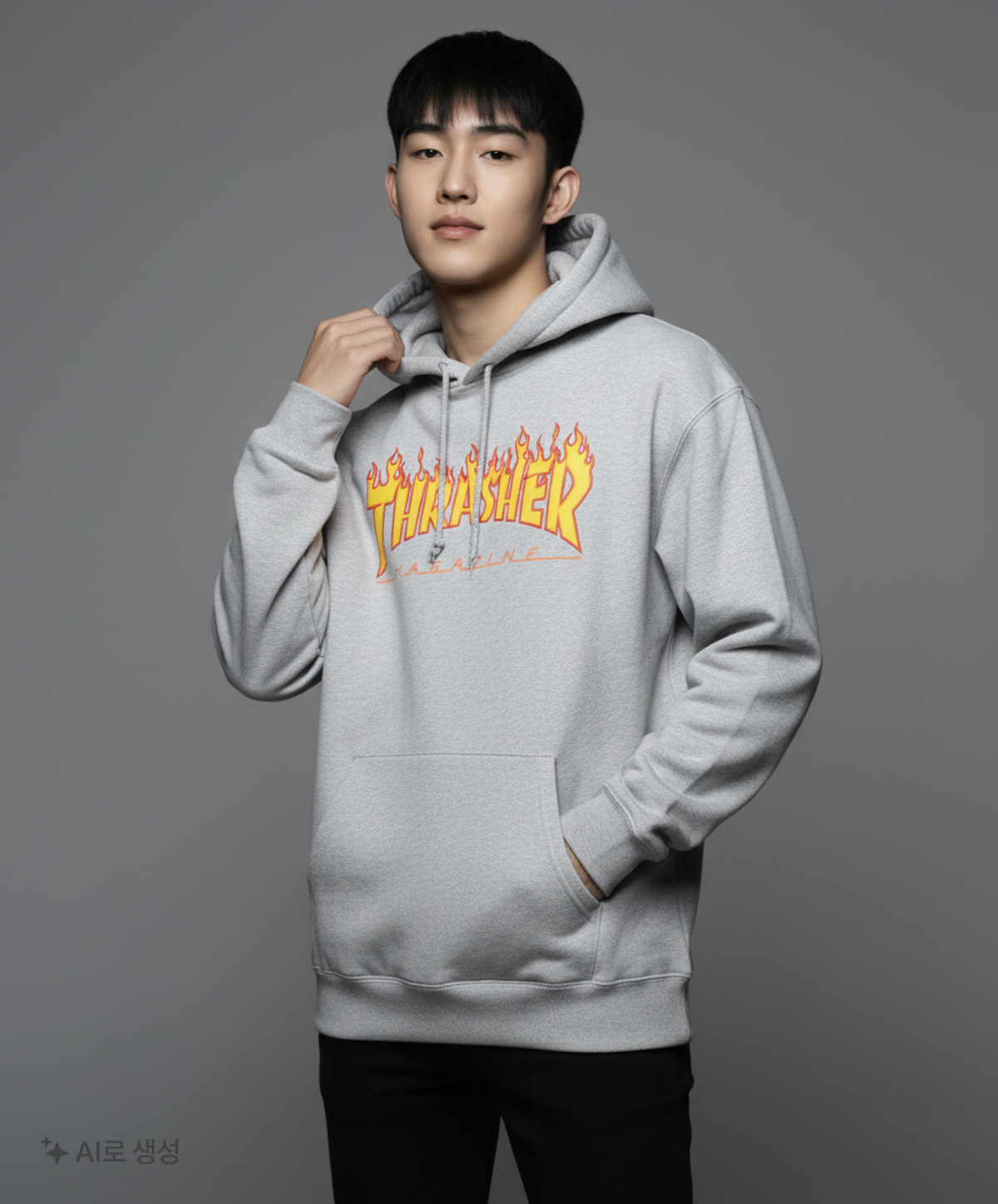 트레셔(THRASHER) 후드 티셔츠 L
