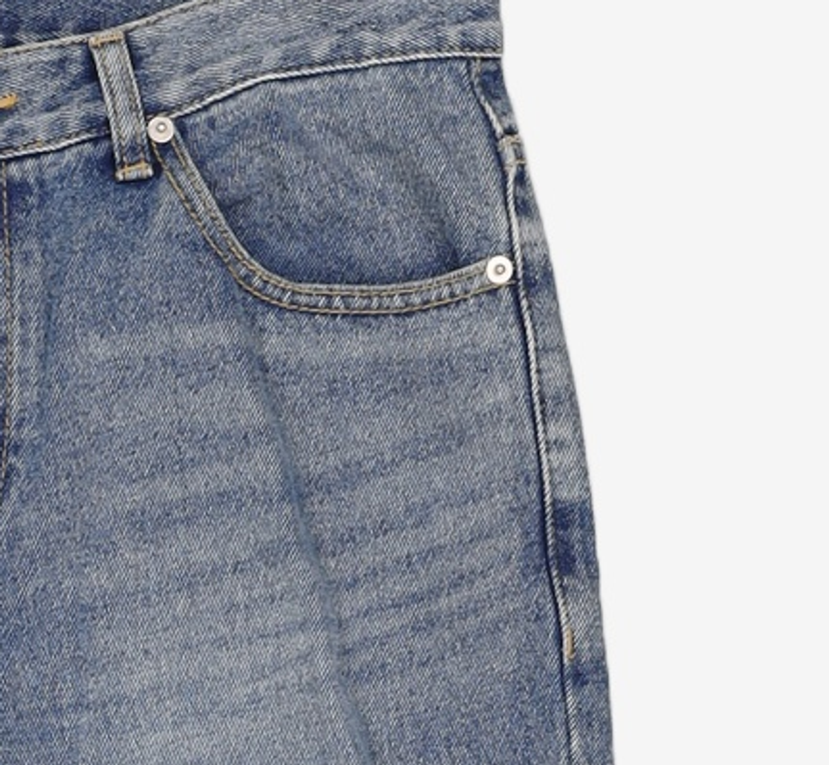 오더아카이브(ORDER ARCHIVE) Minimal wide jeans - 워시드블루 32