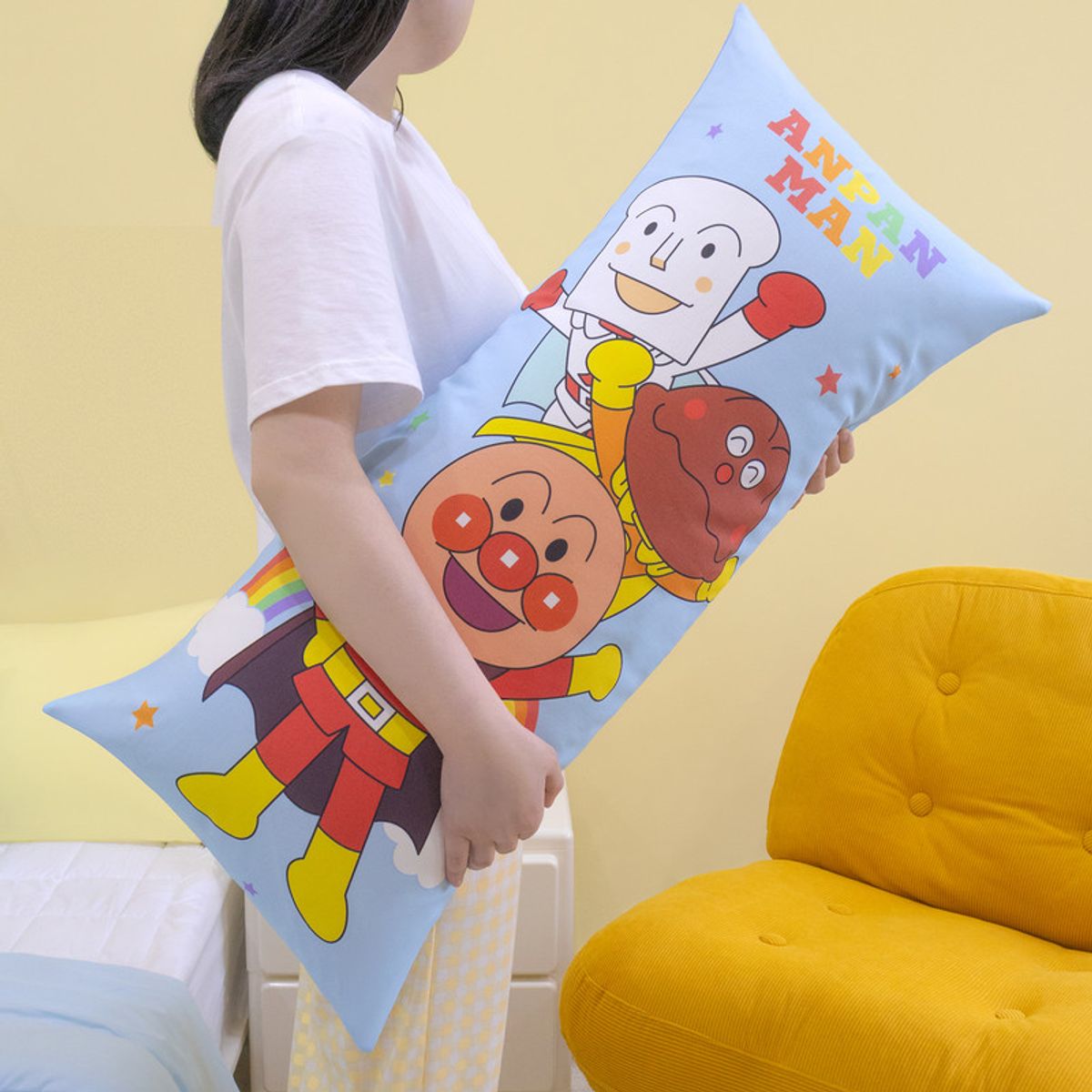 나라홈데코(NARAHOMEDECO) 호빵맨 사각바디필로우 히어로