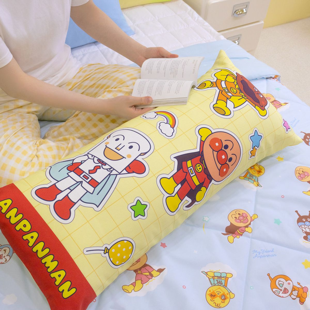 나라홈데코(NARAHOMEDECO) 호빵맨 사각바디필로우 파티