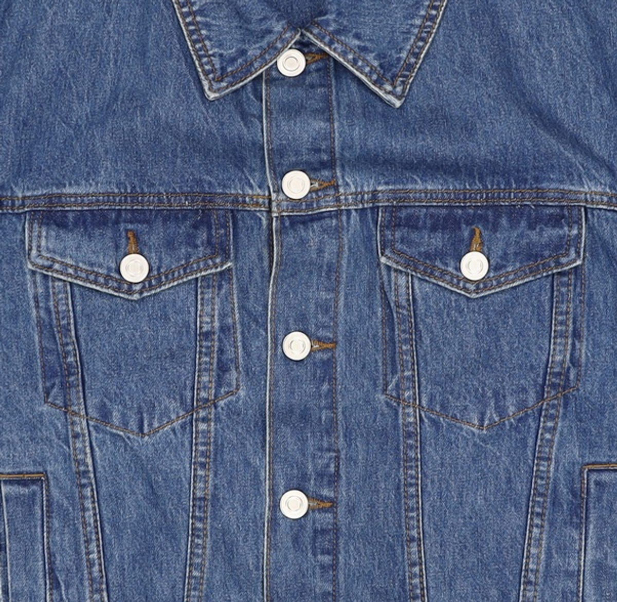 가먼트레이블(GARMENT LABLE) Proper Denim Trucker Jacket - Mid Blue S