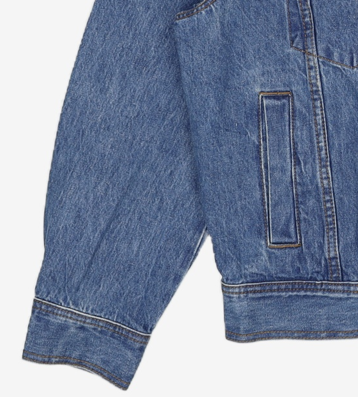 가먼트레이블(GARMENT LABLE) Proper Denim Trucker Jacket - Mid Blue S