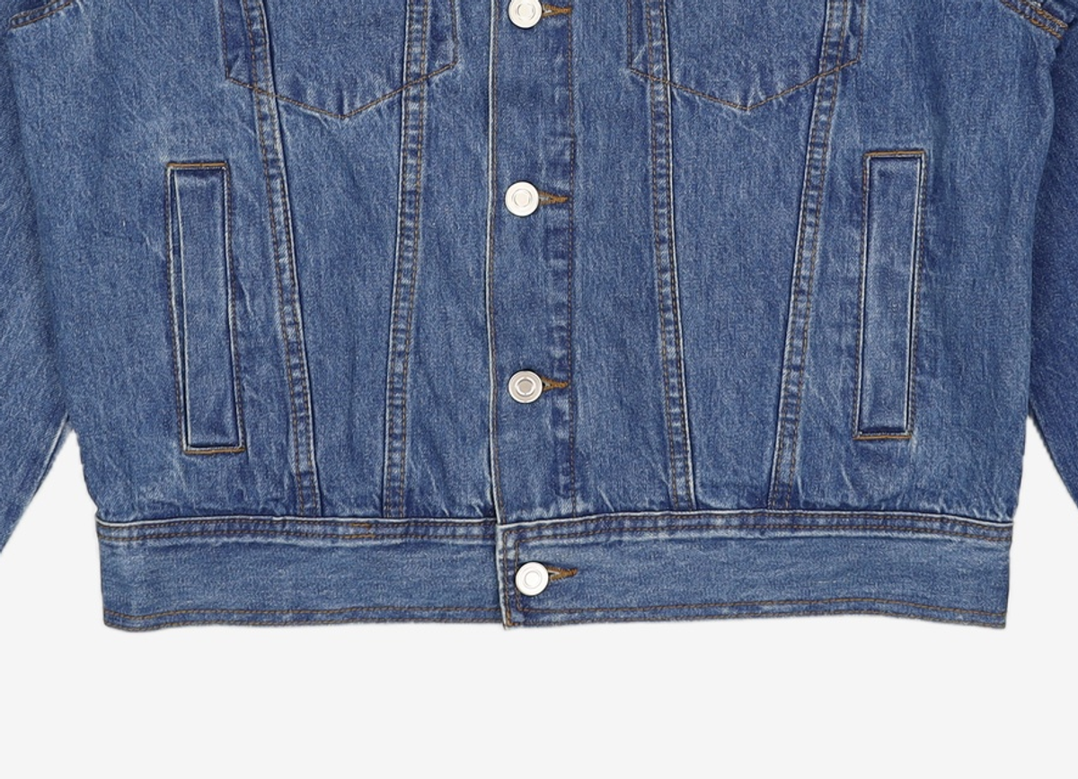 가먼트레이블(GARMENT LABLE) Proper Denim Trucker Jacket - Mid Blue S