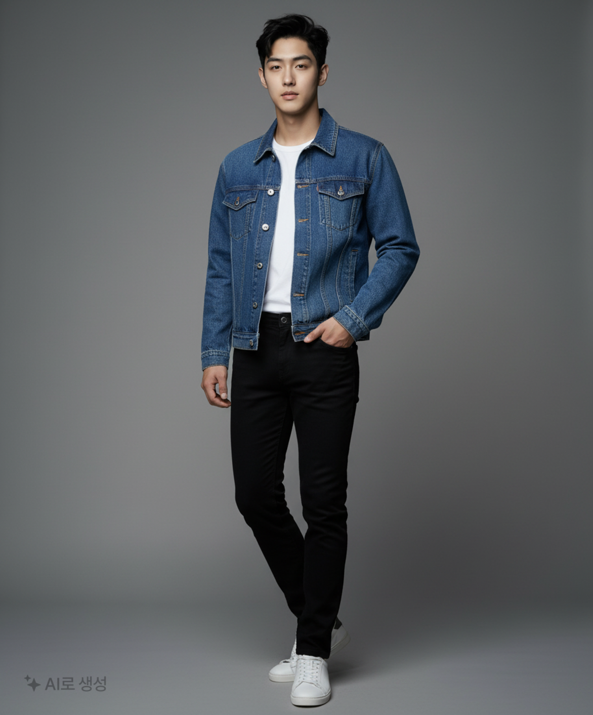 가먼트레이블(GARMENT LABLE) Proper Denim Trucker Jacket - Mid Blue S