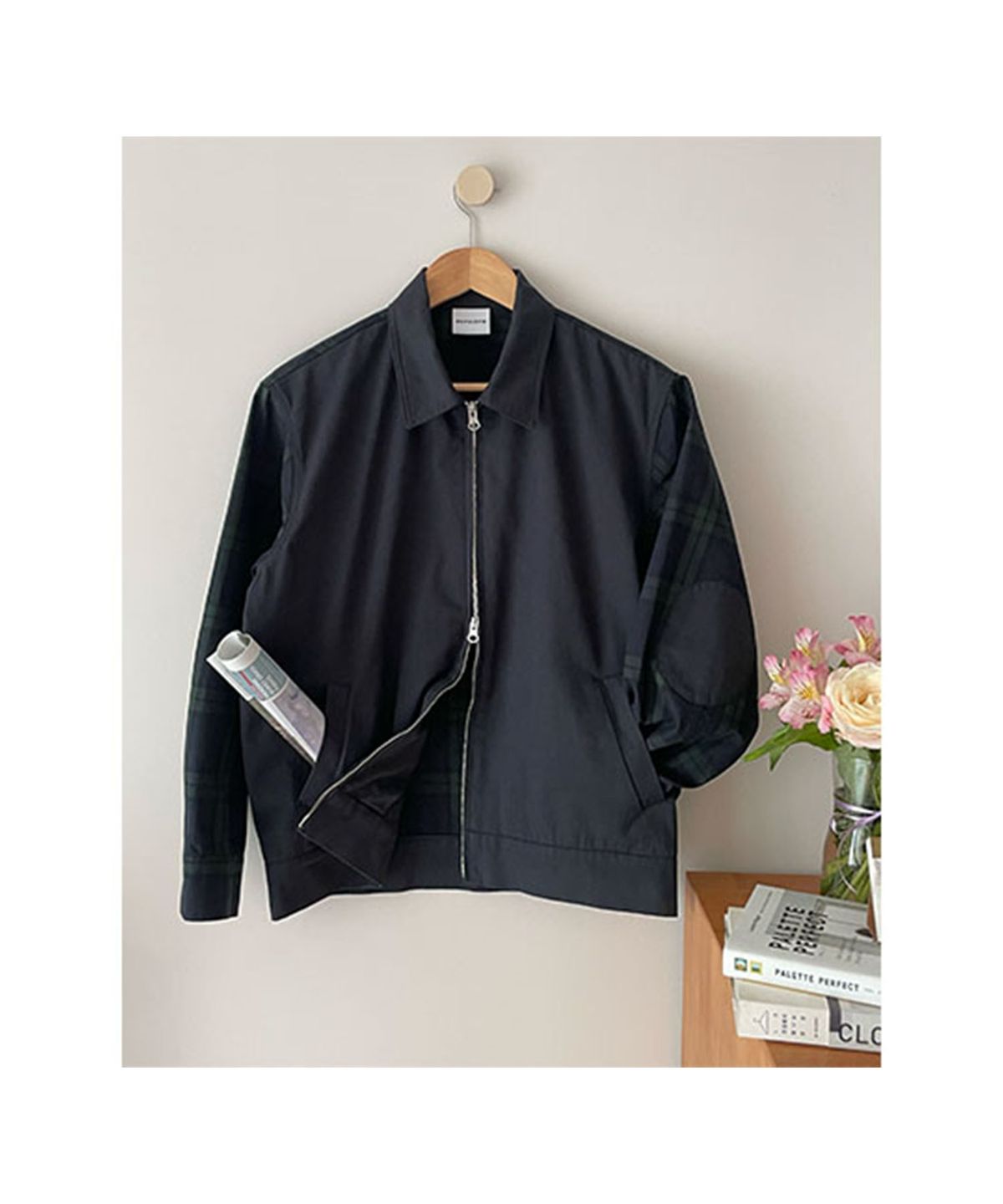 호프인투(HOPEINTO) Tartan Elbow Patch Blouson