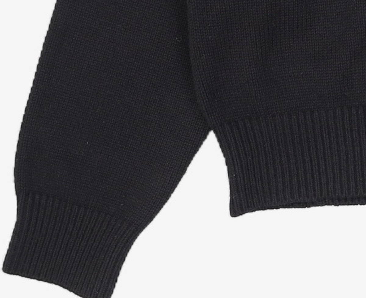 던스트(DUNST) UNISEX MERINO WOOL V-NECK SWEATER BLACK_UDSW3D125BK S