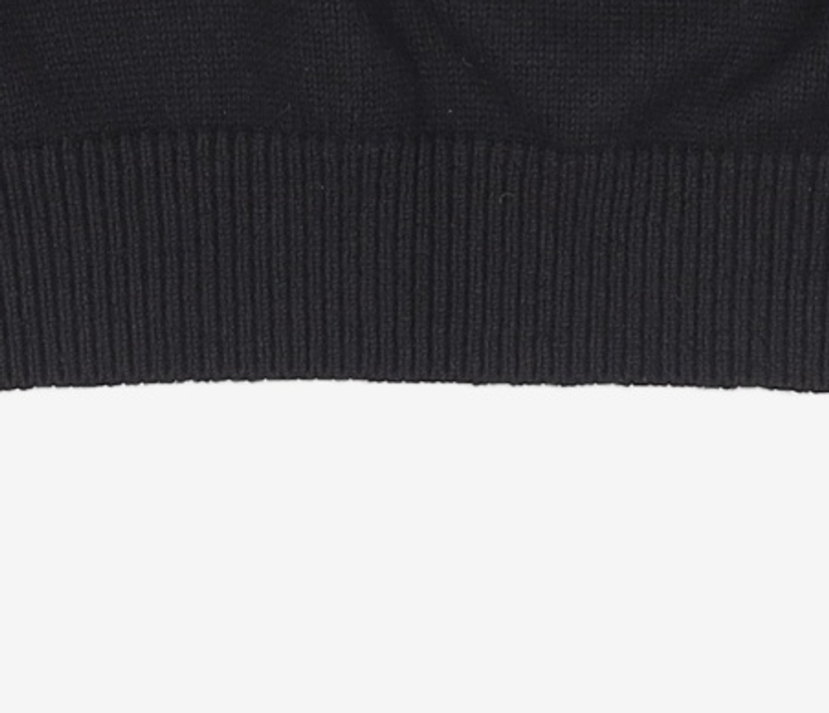 던스트(DUNST) UNISEX MERINO WOOL V-NECK SWEATER BLACK_UDSW3D125BK S
