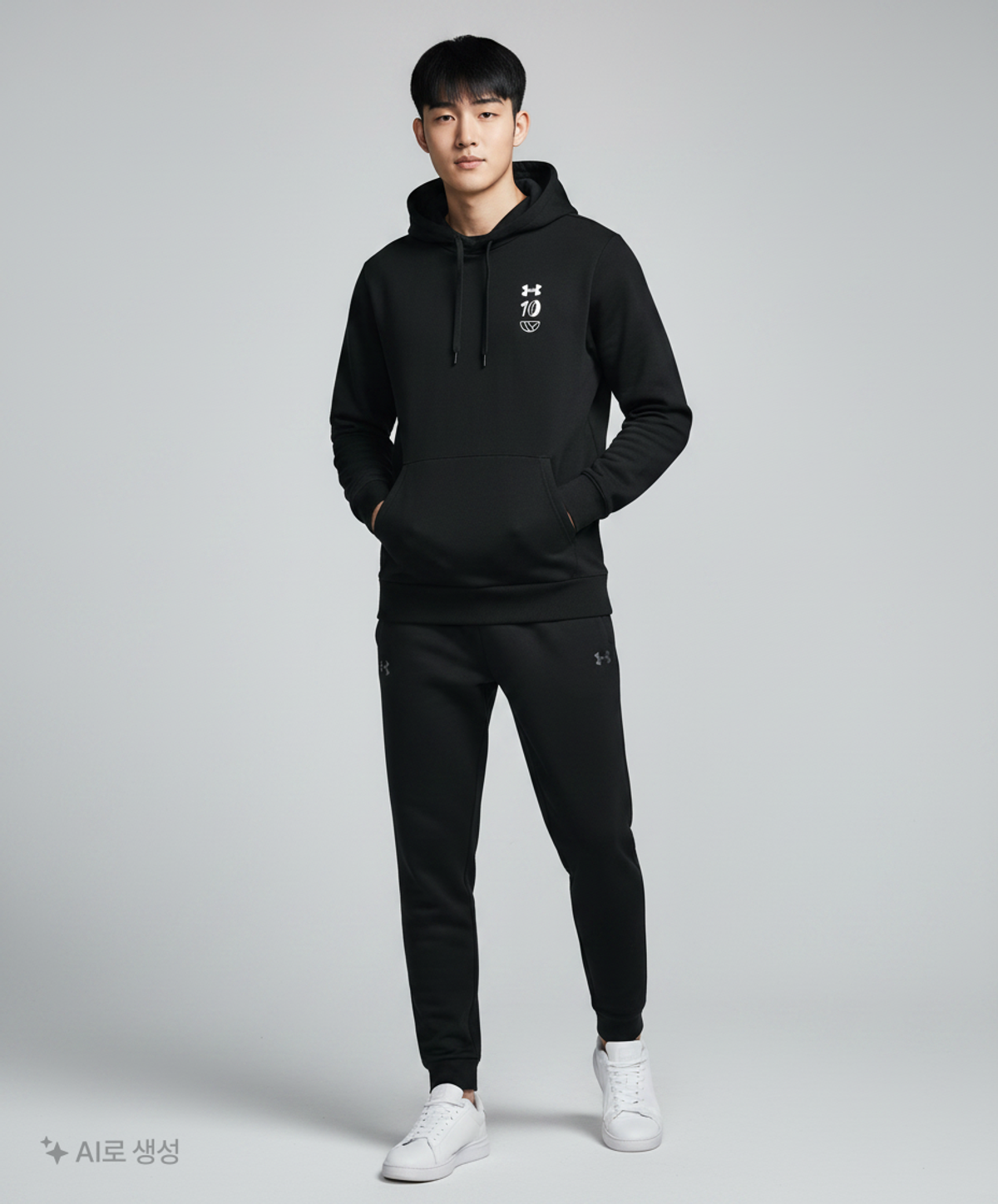 언더아머(UNDERARMOUR) KIM Terry 로고 후드티 1369290-100 100