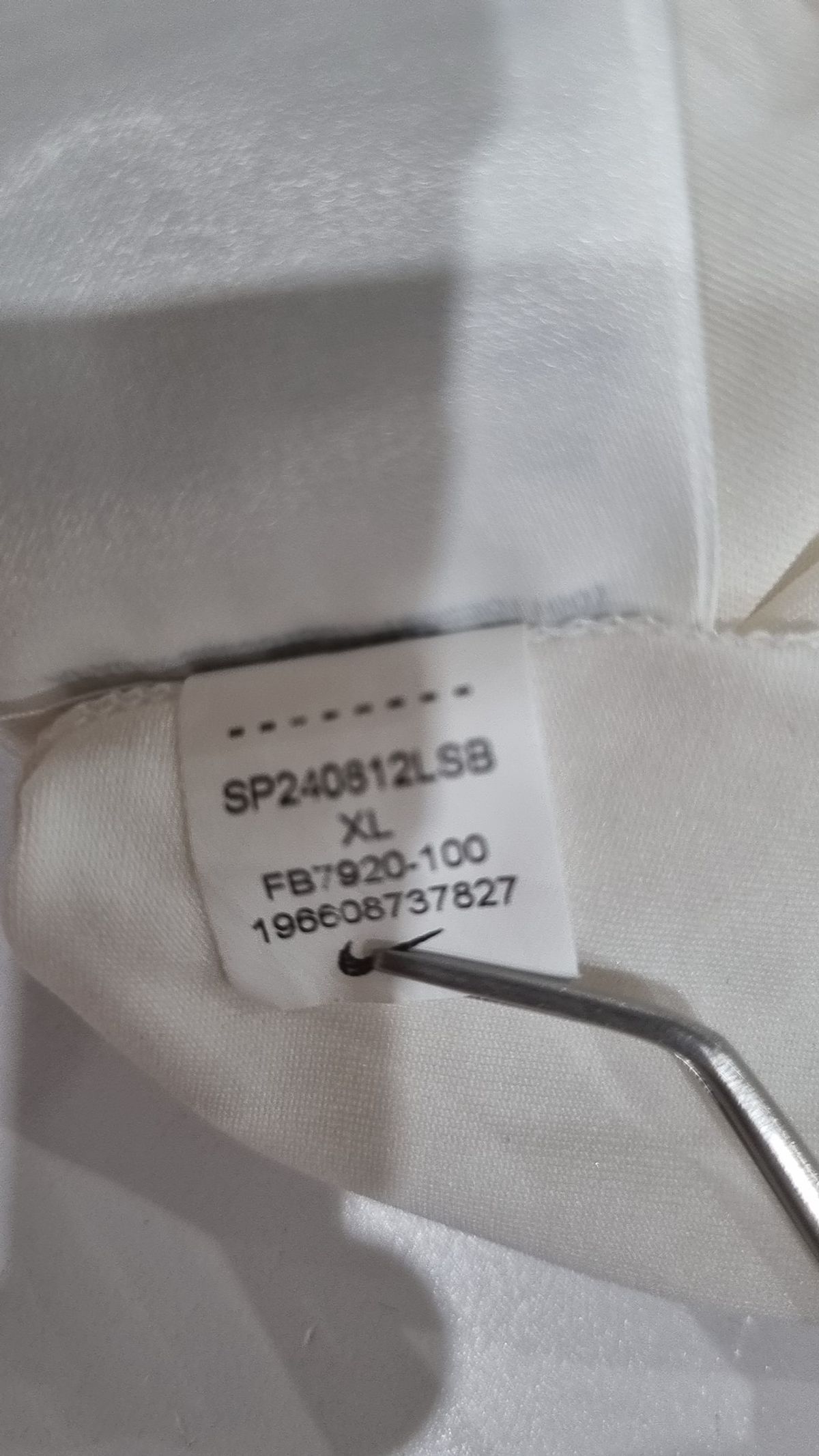 나이키(NIKE) 프로 드라이 핏 타이트 긴소매 피트니스 탑 M - 화이트:블랙 / FB7920-100 XL