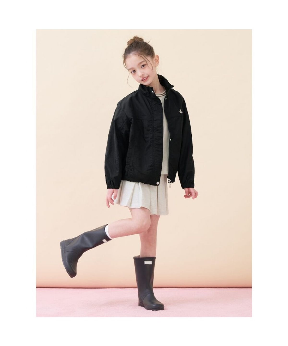 빈폴 키즈(BEANPOLE KIDS) 여아 경량 글로시점퍼  블랙 (BI6739G905)