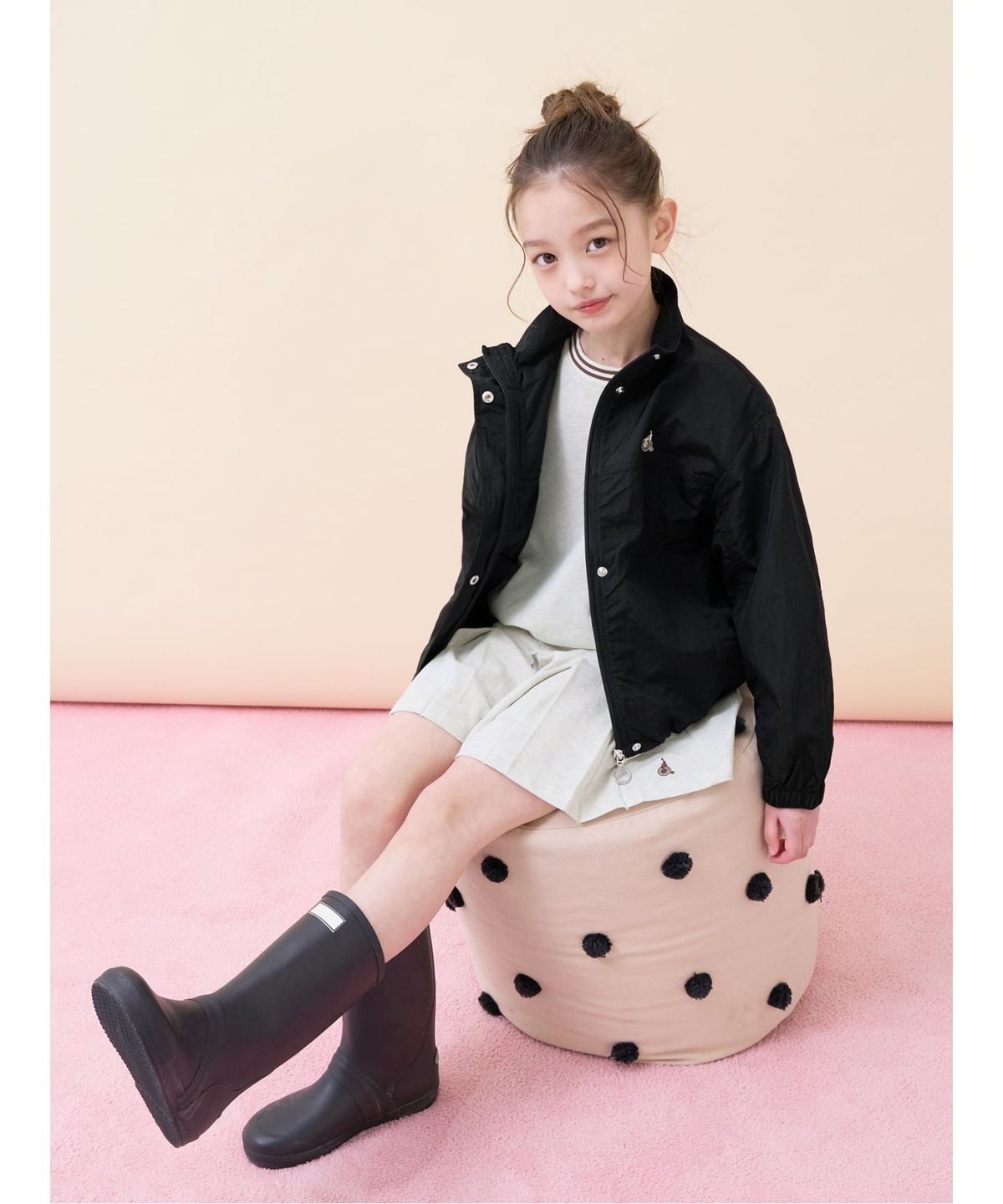빈폴 키즈(BEANPOLE KIDS) 여아 경량 글로시점퍼  블랙 (BI6739G905)